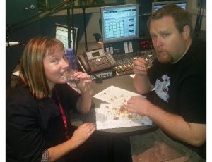 One of the rare times we have food in the studio!